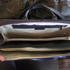 Levenger Black Leather Travel Bag